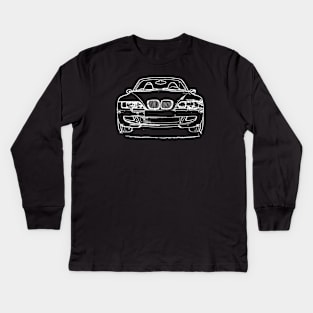 White Z3 M Car Sketch Art Kids Long Sleeve T-Shirt